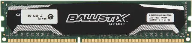 Alt view image 2 of 3 - Crucial Ballistix Sport 4GB DDR3 1333 (PC3 10600) Desktop Memory Model BLS4G3D1339DS1S00