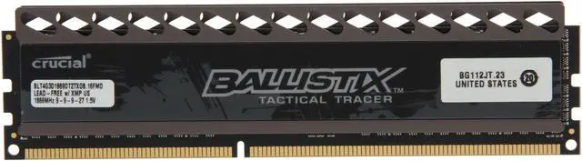 Alt view image 2 of 3 - Ballistix Tactical Tracer 4GB DDR3 1866 (PC3 14900) Desktop Memory (with Orange/Blue Light) Model BLT4G3D1869DT2TXOB