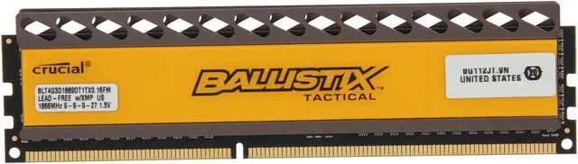 Alt view image 2 of 3 - Ballistix Tactical 4GB DDR3 1866 (PC3 14900) Desktop Memory Model BLT4G3D1869DT1TX0