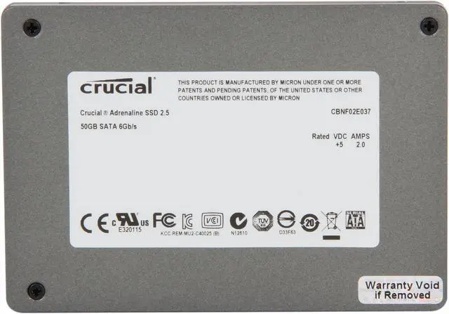 Alt view image 5 of 6 - Crucial Adrenaline CT050M4SSC2BDA 50GB Solid State Cache for Windows 7-based PCs