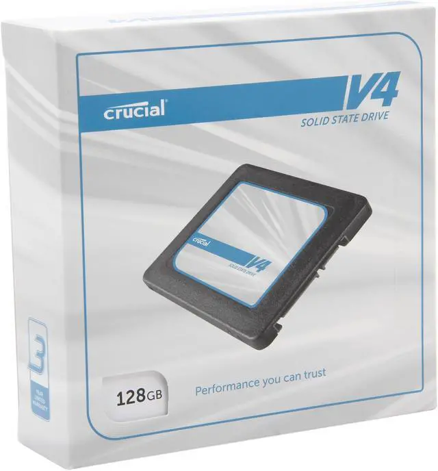 Main image of Crucial V4 2.5" 128GB SATA II MLC Internal Solid State Drive (SSD) with Easy Laptop Install Kit CT128V4SSD2CCA