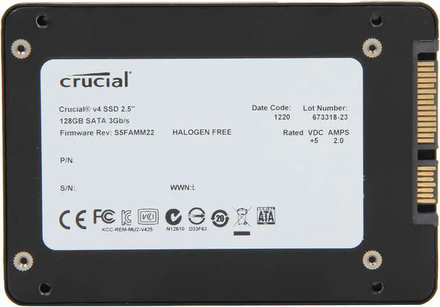 Alt view image 5 of 6 - Crucial V4 2.5" 128GB SATA II MLC Internal Solid State Drive (SSD) with Easy Laptop Install Kit CT128V4SSD2CCA