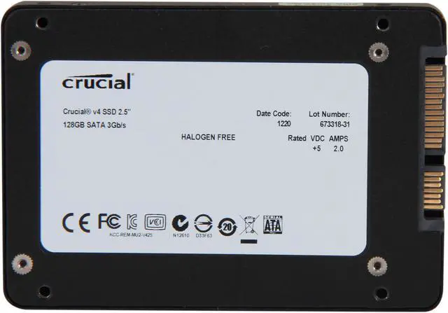 Alt view image 5 of 6 - Crucial V4 2.5" 128GB SATA II MLC Internal Solid State Drive (SSD) with Easy Desktop Install Kit CT128V4SSD2BAA