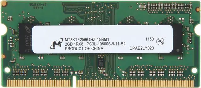 Alt view image 2 of 3 - Crucial 2GB DDR3 1333 (PC3 10600) Memory for Apple Model CT2G3S1339M