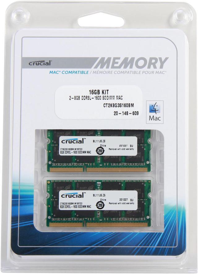 Crucial 16GB (2 x 8GB) 204-Pin DDR3 SO-DIMM DDR3L 1600 - Newegg.com