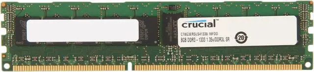 Main image of Crucial 8GB ECC Registered DDR3 1333 (PC3 10600) Server Memory Model CT8G3ERSLS41339