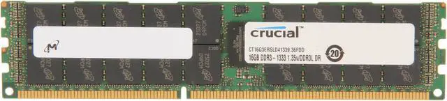 Main image of Crucial 16GB ECC Registered DDR3 1333 (PC3 10600) Server Memory Model CT16G3ERSLD41339