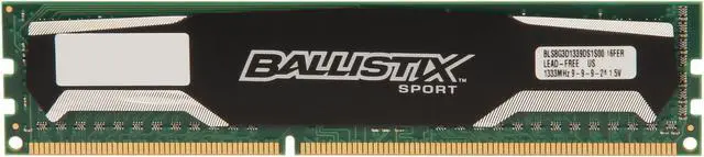 Alt view image 2 of 3 - Crucial Ballistix Sport 8GB DDR3 1333 (PC3 10600) Desktop Memory Model BLS8G3D1339DS1S00