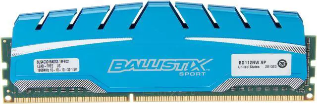 Alt view image 2 of 3 - Ballistix Sport XT 4GB DDR3 1866 (PC3 14900) Desktop Memory Model BLS4G3D18ADS3