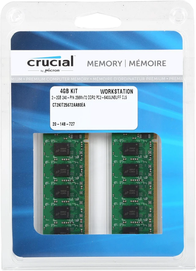 Barrette RAM 2 Go Pour Carte Mère ASUS P5MT-C - PC2-6400 800Mhz 240 Broches - Neuf