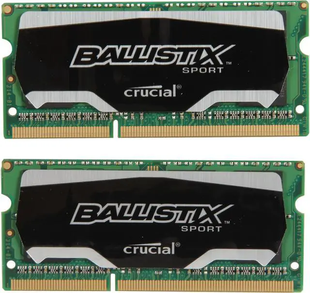 Main image of Ballistix Sport SODIMM 8GB (2 x 4GB) 204-Pin DDR3 SO-DIMM DDR3 1866 (PC3 14900) Laptop Memory Model BLS2K4G3N18AES4