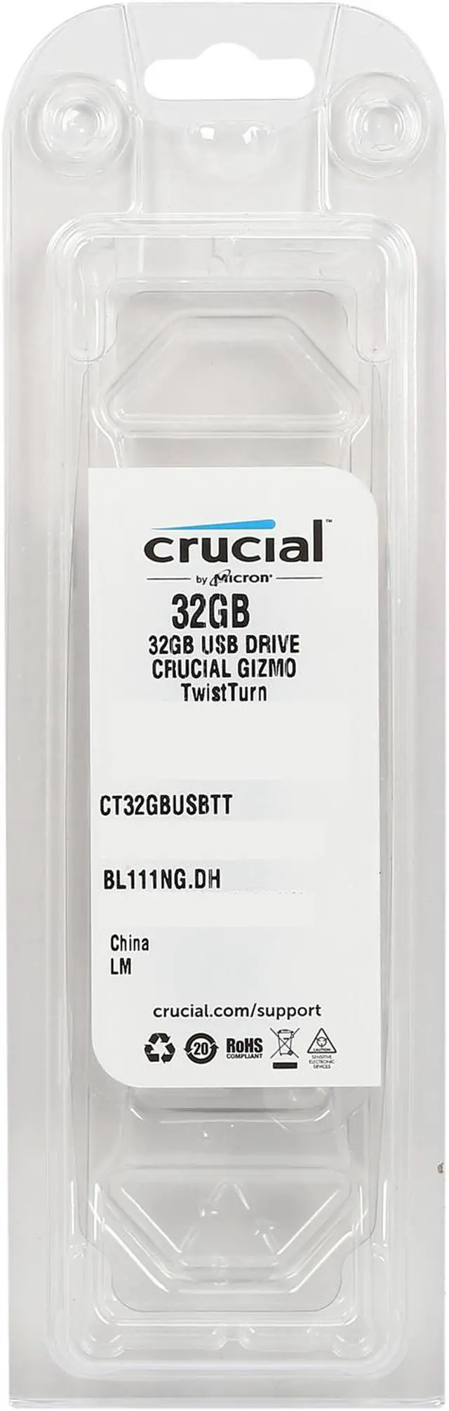 Alt view image 5 of 5 - Crucial 32GB Gizmo! TwistTurn Flash Drive CT32GBUSBTT