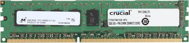 Main image of Crucial 2GB ECC Unbuffered DDR3 1333 (PC3 10600) Server Memory Model CT25672BA1339.18FG