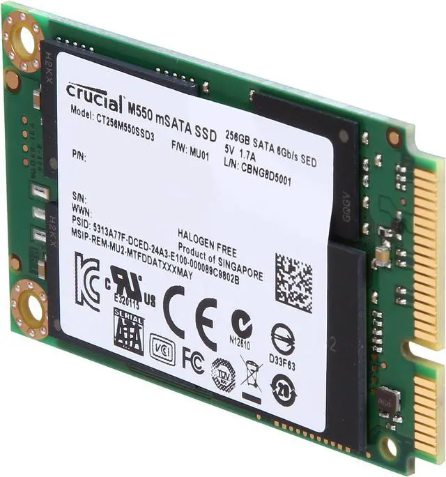 Main image of Crucial M550 mSATA 256GB Mini-SATA (mSATA) MLC Internal Solid State Drive (SSD) CT256M550SSD3