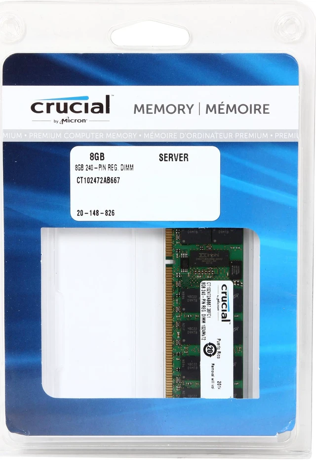 Crucial 8GB ECC Registered DDR2 667 (PC2 5300) Server Memory Model