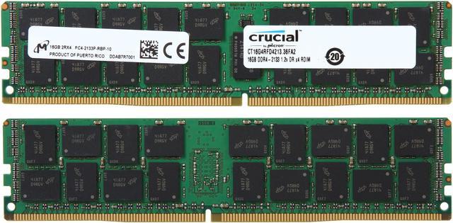 Crucial 64GB (4 x 16GB) ECC Registered DDR4 2133 (PC4 17000