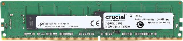 Crucial 4GB ECC Registered DDR4 2133 (PC4 17000) Server Memory