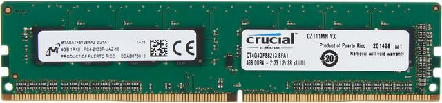 Crucial 4GB DDR4 2133 (PC4 17000) Desktop Memory Model