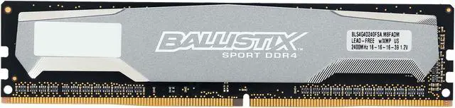 Alt view image 3 of 4 - Ballistix Sport 4GB DDR4 2400 (PC4 19200) Desktop Memory Model BLS4G4D240FSA