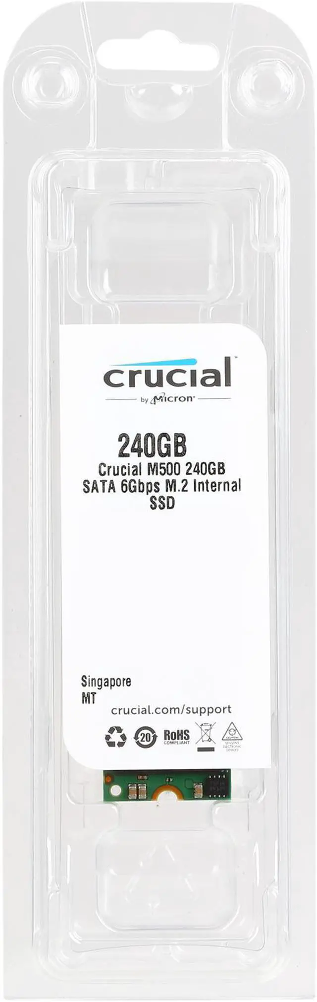 Alt view image 4 of 4 - Crucial M500 M.2 2280 240GB SATA III MLC Internal Solid State Drive (SSD) CT240M500SSD4