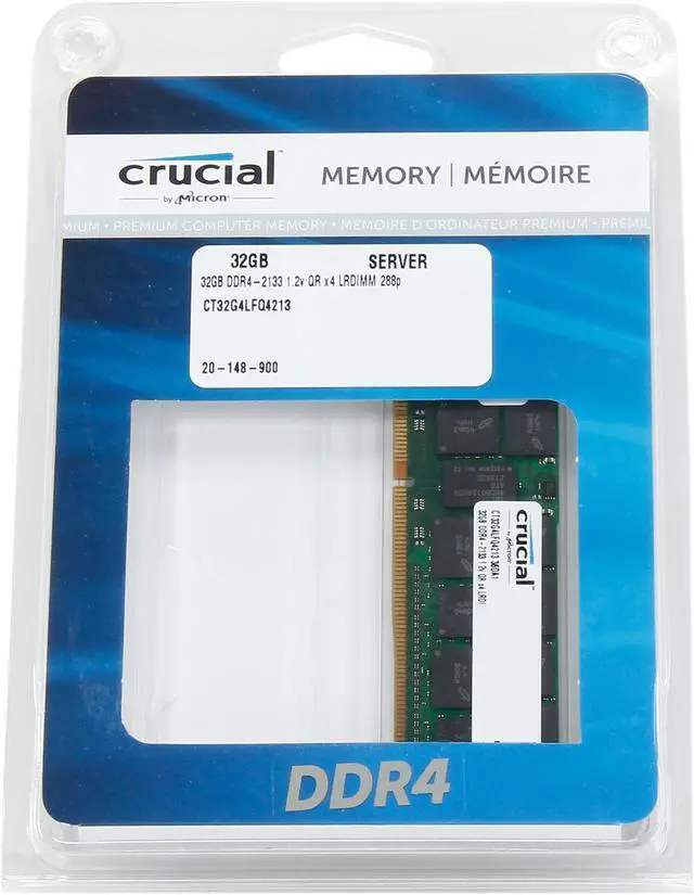 Alt view image 3 of 3 - Crucial 32GB ECC Load Reduced DDR4 2133 (PC4 17000) Server Memory Model CT32G4LFQ4213