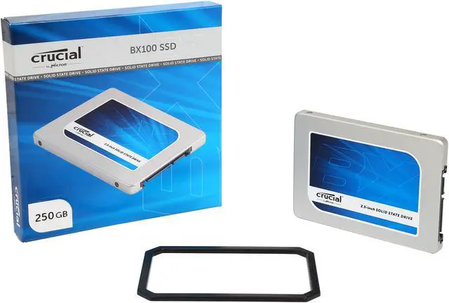 Alt view image 6 of 5 - Crucial BX100 2.5" 250GB SATA III MLC Internal Solid State Drive (SSD) CT250BX100SSD1
