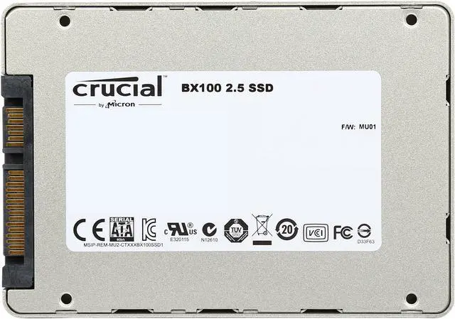 Alt view image 4 of 5 - Crucial BX100 500GB SATA 2.5 inch Internal Solid State Drive (SSD) CT500BX100SSD1