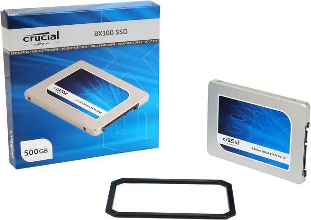 Alt view image 5 of 5 - Crucial BX100 500GB SATA 2.5 inch Internal Solid State Drive (SSD) CT500BX100SSD1