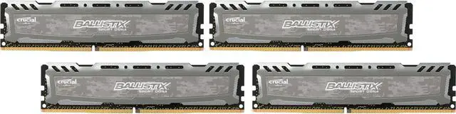 Alt view image 2 of 4 - Ballistix Sport LT 16GB (4 x 4GB) DDR4 2400 (PC4 19200) Memory Model BLS4K4G4D240FSB