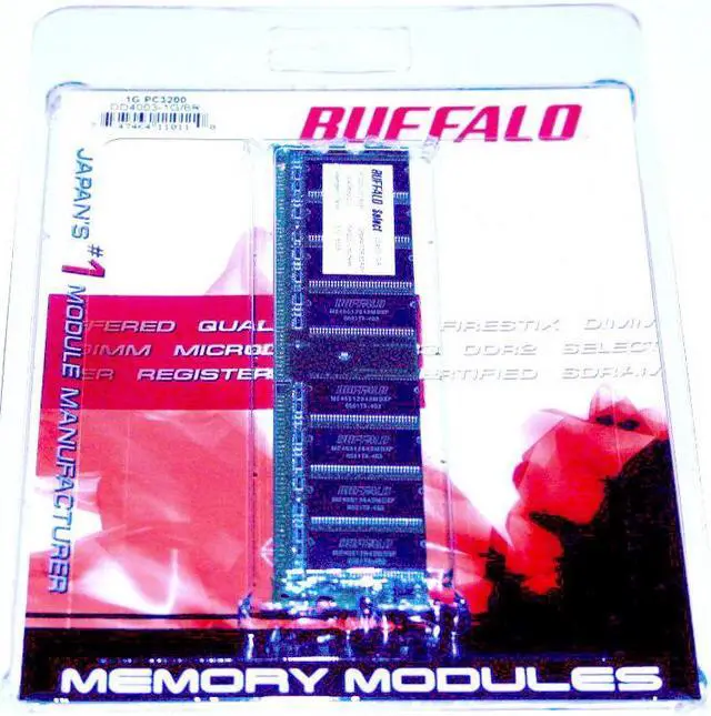 Main image of BUFFALO Select 1GB DDR 400 (PC 3200) Desktop Memory Model DD4003-1G/BR