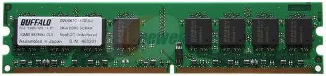 Alt view image 2 of 2 - BUFFALO Certified 1GB DDR2 667 (PC2 5300) Desktop Memory Model D2U667C-1G