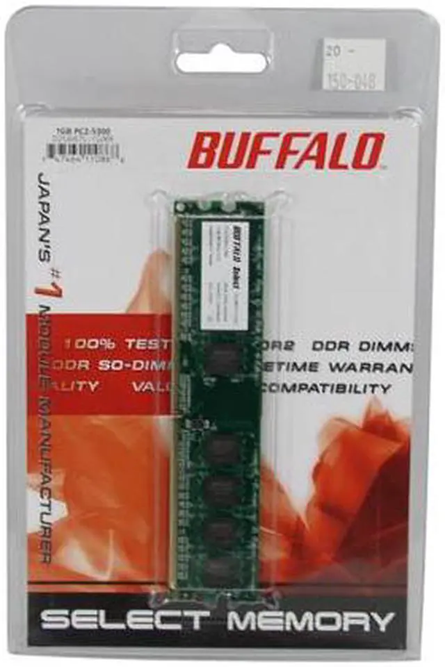 Alt view image 3 of 3 - BUFFALO Select 1GB DDR2 667 (PC2 5300) Desktop Memory Model D2U667C-1G/BR
