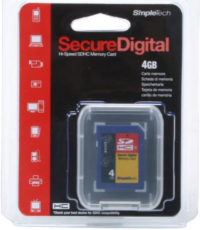 Alt view image 2 of 2 - SimpleTech 4GB Secure Digital (SD) Flash Card Model STI-SD/4GB