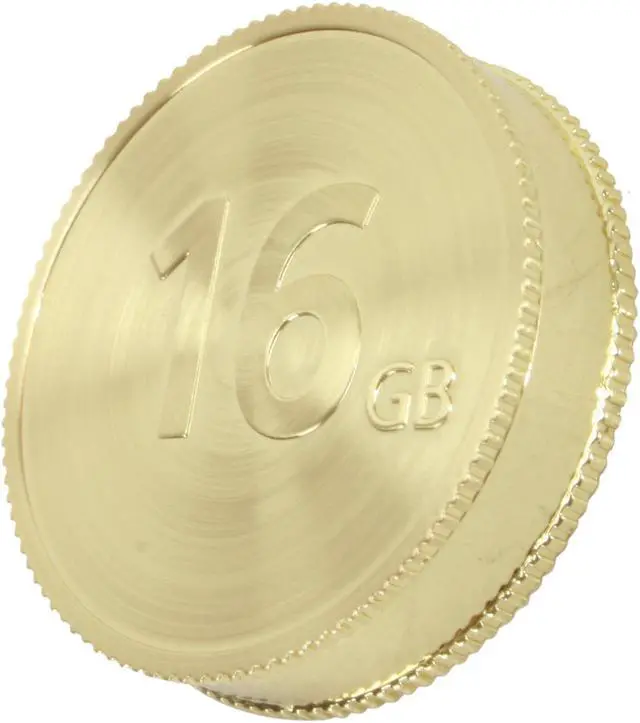 Main image of LaCie CurrenKey 16GB USB 2.0 Flash Drive (Gold) 130827