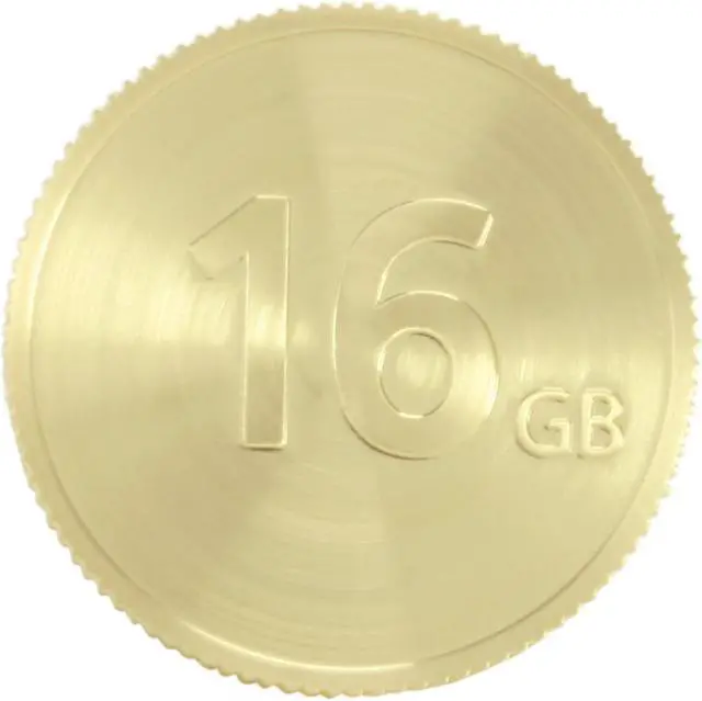 Alt view image 2 of 6 - LaCie CurrenKey 16GB USB 2.0 Flash Drive (Gold) 130827