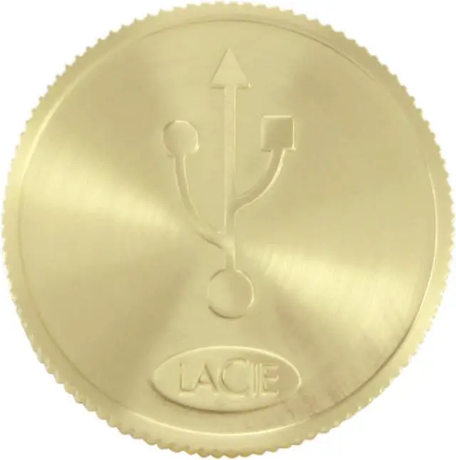 Alt view image 4 of 6 - LaCie CurrenKey 16GB USB 2.0 Flash Drive (Gold) 130827