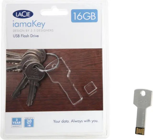 Alt view image 6 of 6 - LaCie iamaKey 16GB USB 2.0 Flash Drive 130871
