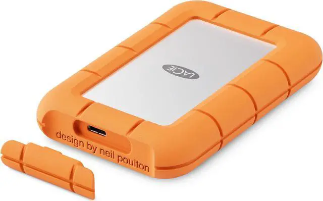 Alt view image 2 of 9 - LaCie Rugged Mini SSD 1TB Solid State Drive - USB 3.2 Gen 2x2, speeds up to 2000MB/s, compatible with PC, Mac, and iPad (STMF1000400)