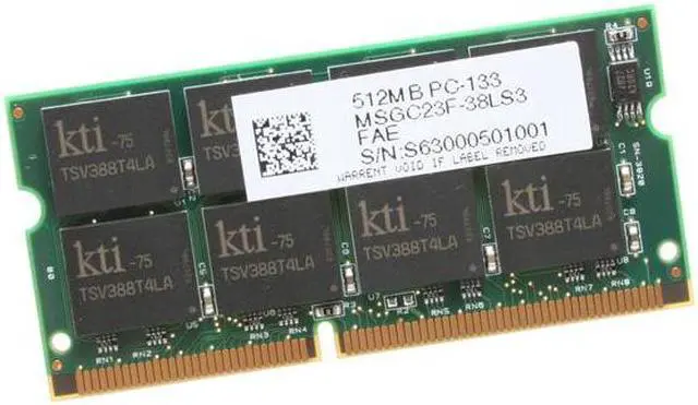 Main image of KINGMAX 512MB 144-Pin SO-DIMM PC 133 Laptop Memory Model MSGC23F - OEM