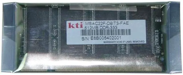 Main image of KINGMAX 512MB 200-Pin DDR SO-DIMM DDR 333 (PC 2700) Laptop Memory Model MSAC22F-KI - OEM