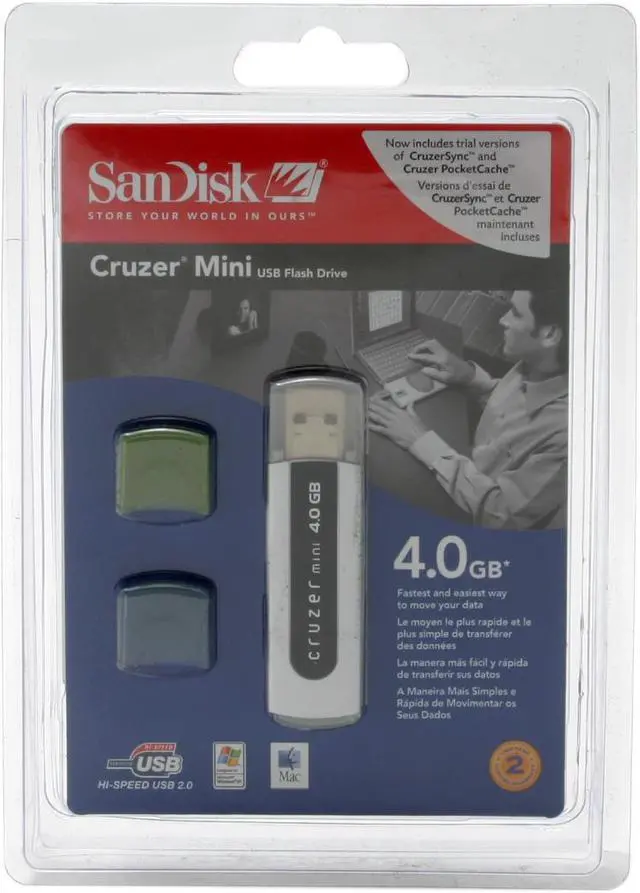 Main image of SanDisk Cruzer Mini 4GB Flash Drive (USB2.0 Portable) SDCZ2-4096-A10