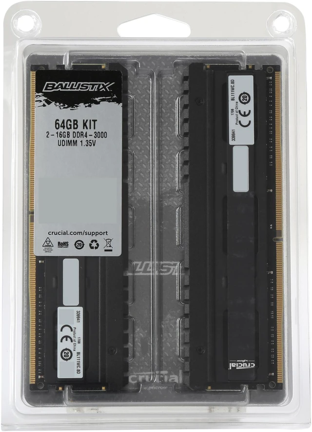 Ballistix Elite 64GB Kit (16GB x 4) DDR4 3000 MT/s (PC4-24000) DR