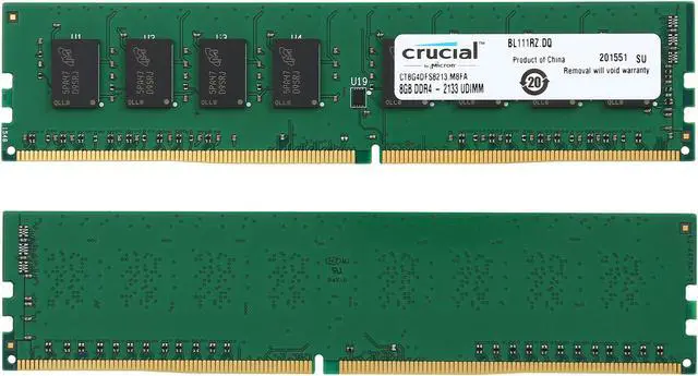 Alt view image 2 of 3 - Crucial 32GB (4 x 8GB) DDR4 2133 (PC4 17000) Desktop Memory Model CT4K8G4DFS8213