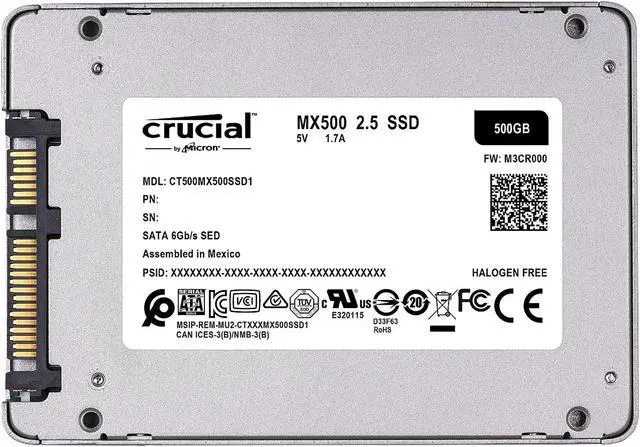 Alt view image 2 of 7 - Crucial MX500 2.5" 500GB SATA III 3D NAND Internal Solid State Drive (SSD) CT500MX500SSD1T - OEM