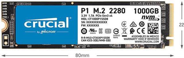 SSD NVME CRUCIAL P1 1TO 3D NAND 2280