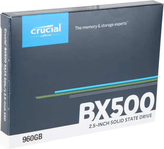 Alt view image 7 of 7 - Crucial BX500 2.5" 960GB SATA III 3D NAND Internal Solid State Drive (SSD) CT960BX500SSD1