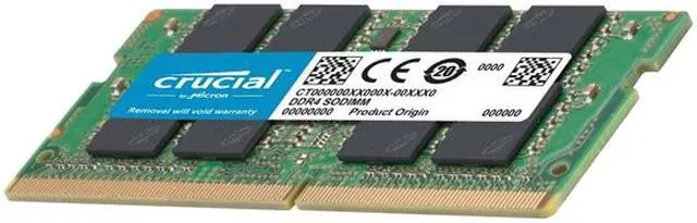 Alt view image 2 of 6 - Crucial 32GB Single DDR4 2666 MT/s CL19 SODIMM 260-Pin Memory - CT32G4SFD8266