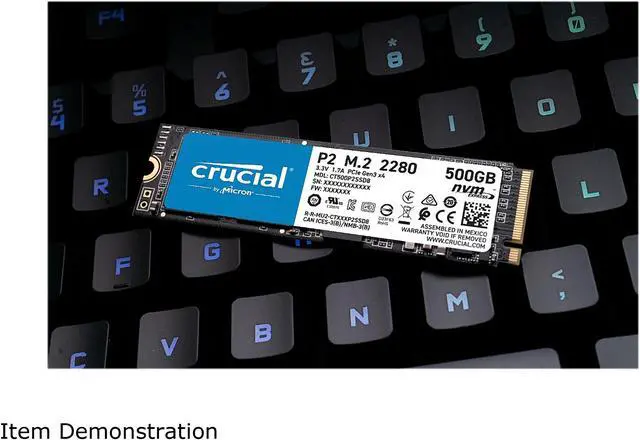 Alt view image 4 of 7 - Crucial P2 500GB 3D NAND NVMe PCIe M.2 SSD Up to 2300 MB/s - CT500P2SSD8