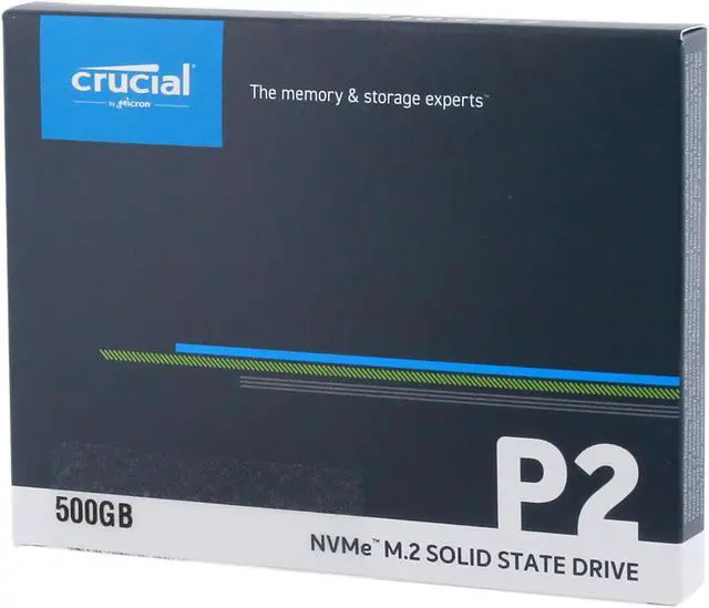 Alt view image 7 of 7 - Crucial P2 500GB 3D NAND NVMe PCIe M.2 SSD Up to 2300 MB/s - CT500P2SSD8