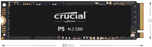 Alt view image 3 of 9 - Crucial P5 250GB 3D NAND NVMe Internal SSD, up to 3400 MB/s - CT250P5SSD8